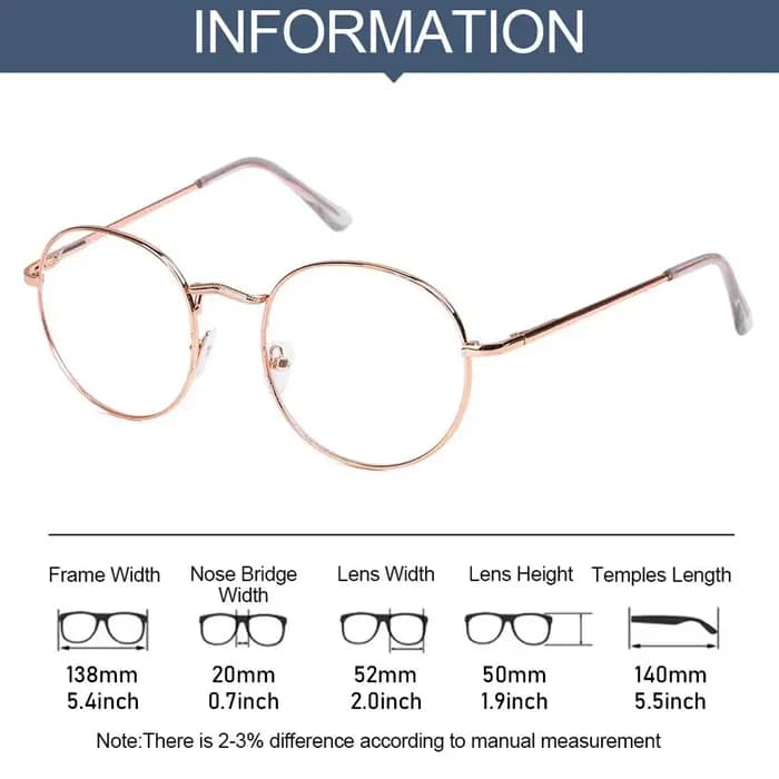 Monture de lunettes optiques vintage surdimensionnée en métal pour soins de la vue