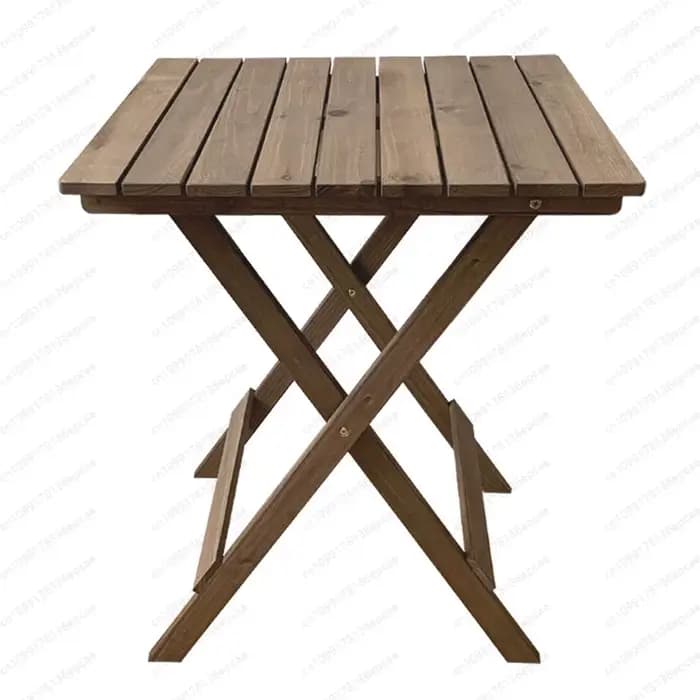 Table pliante d'extérieur, portable, pour stand, ensemble décontracté de table et chaises en bois pour balcon