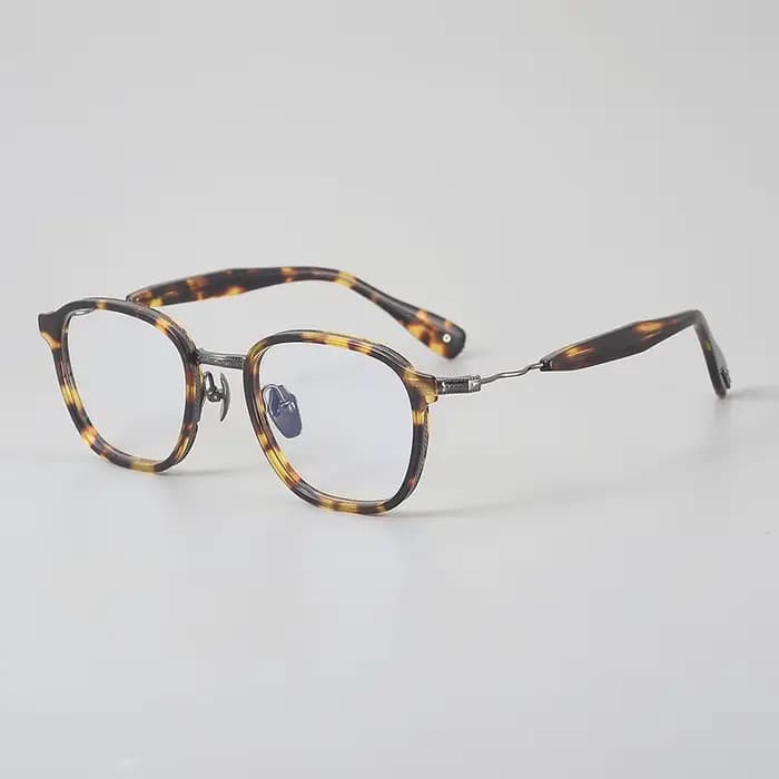 Lunettes en titane, montures ovales vintage en acétate faites à la main pour femmes et hommes