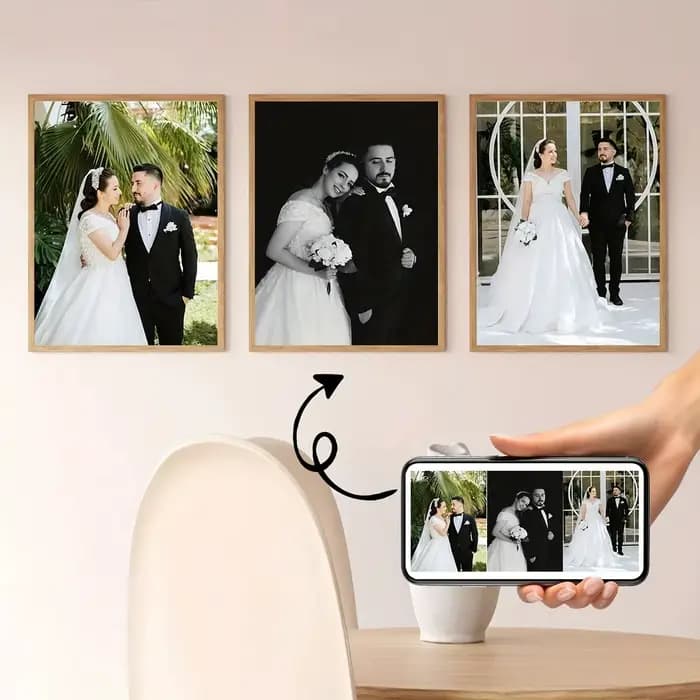 Impression sur toile personnalisée, 1/2/3 pièces, photo personnalisée adaptée à la vie de famille, aux animaux domestiques, aux paysages, aux couples, aux mariages, à la décoration de la maison, aux a