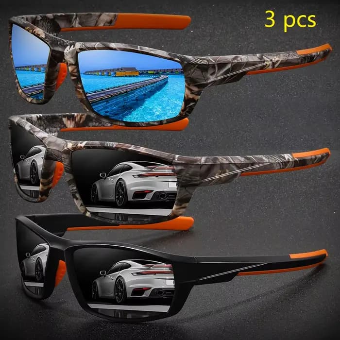 3 Paires de Lunettes de Soleil Sport Vintage Tendance pour Hommes et Femmes – Idéales pour la Conduite
