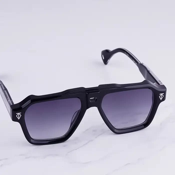 Lunettes de soleil pilote SKYLINE High Street noires et argentées pour homme