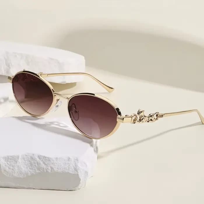 Lunettes de soleil ovales de marque pour femme