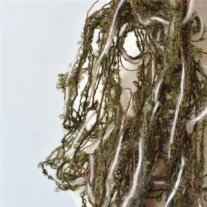 Dentelle à franges en mélange de laine vert herbe, rose et blanc pour robe de mariée, décoration de vêtements, matériel de bricolage fait main