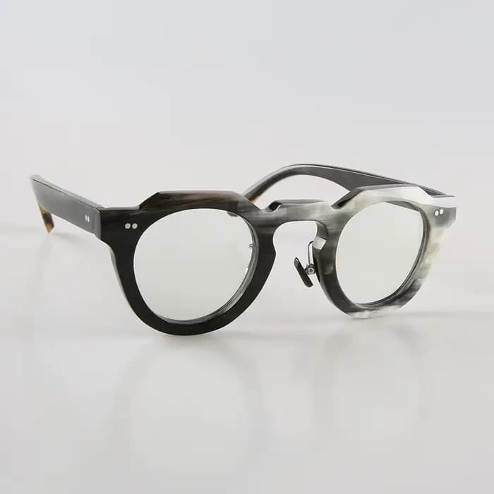 Super Optics-Lunettes à Monture en Corne Naturelle Rétro, Classique, Marque Française de Luxe, RiSALE, Sur Mesure, Faites à la Main, Uniques