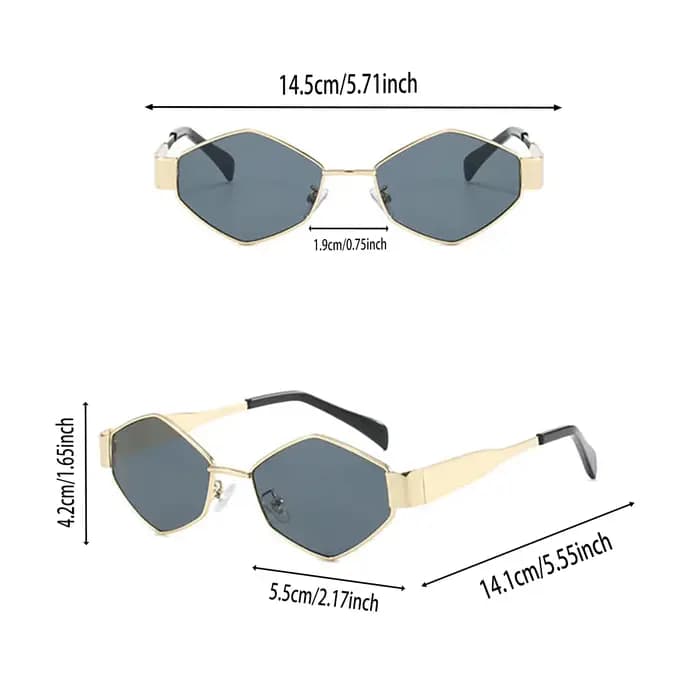 Lunettes de soleil ovales et polygonales tendance