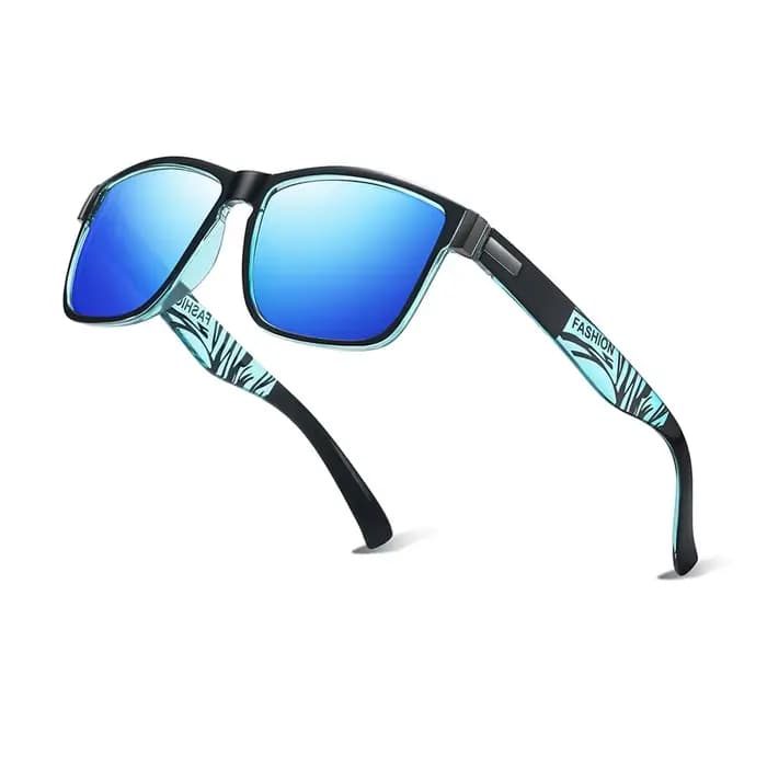 Lunettes de soleil carrées unisexes vintage à motif unique