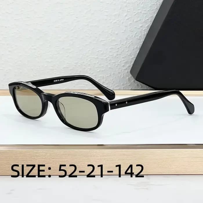 Nouvelles Lunettes de Soleil Ovales Artisanales Japonaises 2026 de Haute Qualité avec Protection UV400 pour Hommes et Femmes