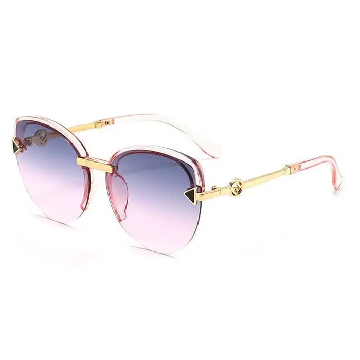 Lunettes de soleil tendance à monture large effet œil de chat avec protection UV
