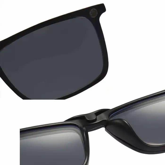 Lunettes de soleil polarisées hommes femmes 2 en 1 pince magnétique
