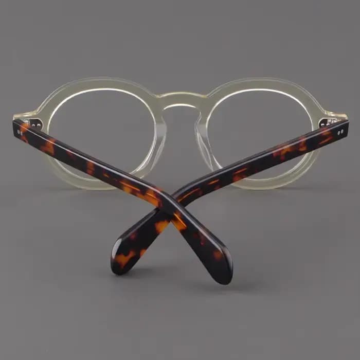 Lunettes optiques à monture ronde en acétate vintage pour hommes et femmes
