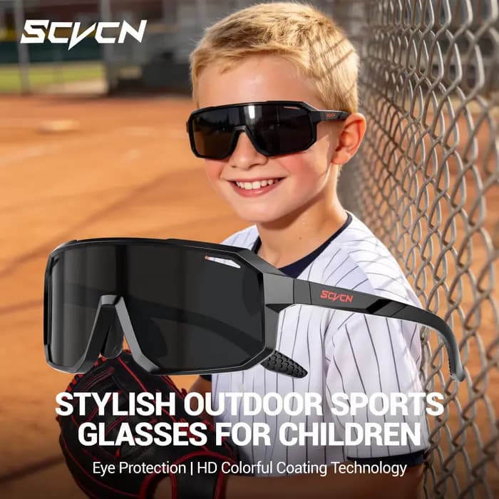 Lunettes de cyclisme SCVCN pour adolescents de 8 à 15 ans