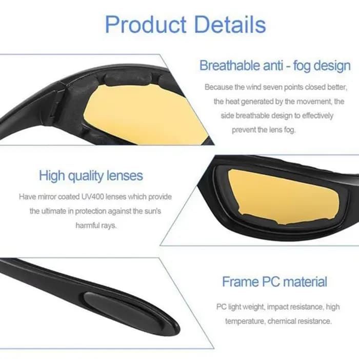 Lunettes d'équitation de moto, protection des yeux, cool, anti-poussière, lunettes de soleil de scooter, lunettes d'équitation de moto, engrenages de protection