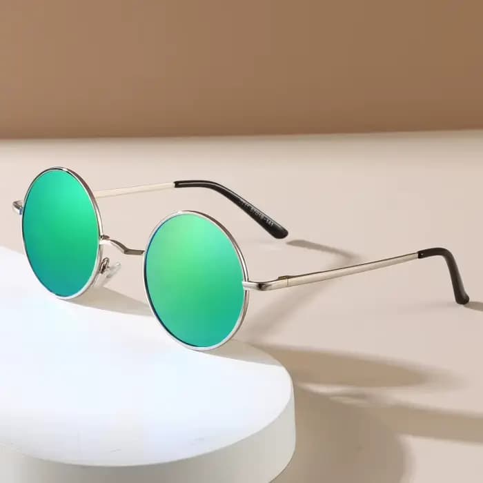 Lunettes de soleil Hippie rondes rétro pour femmes et hommes
