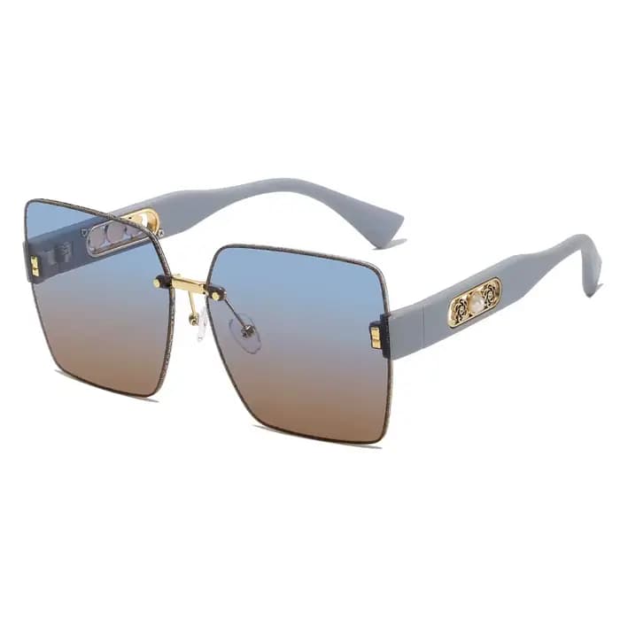 Marque de luxe moderne femmes lunettes de soleil Glamour dames concepteur sans monture