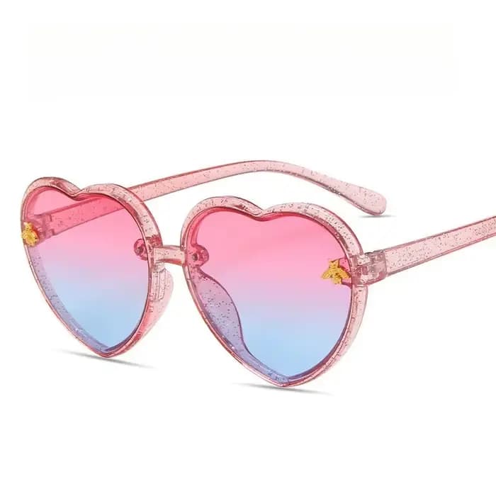 Lunettes de soleil fille enfants paillettes forme de coeur dessin animé parasol lunettes Anti-UV cadeau de fête lunettes de mode Очки Сotyне Norsishi Жletiе