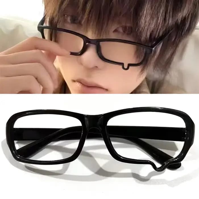 Lunettes élégantes Y2K Anime pleurant larmes dégoulinantes