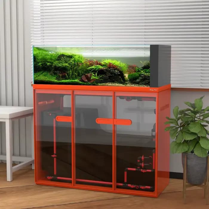 Grand réservoir de poissons en verre de Style moderne, fournitures d'aquarium de poissons marins, supports d'aquarium en vente