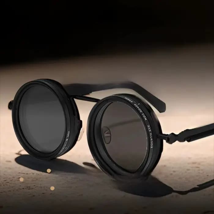 Lunettes de soleil de pêche à monture ronde
