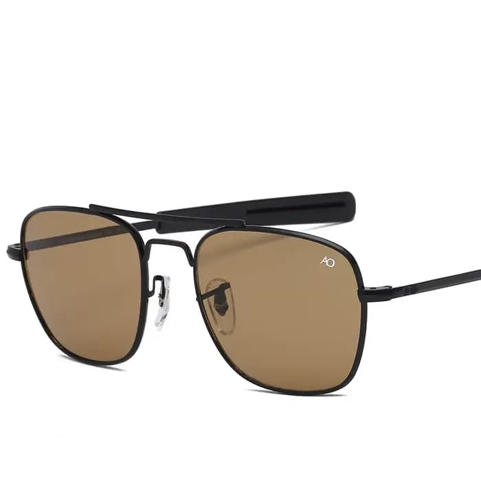 Pilote mode lunettes hommes Top qualité marque concepteur verre trempé lentille AO