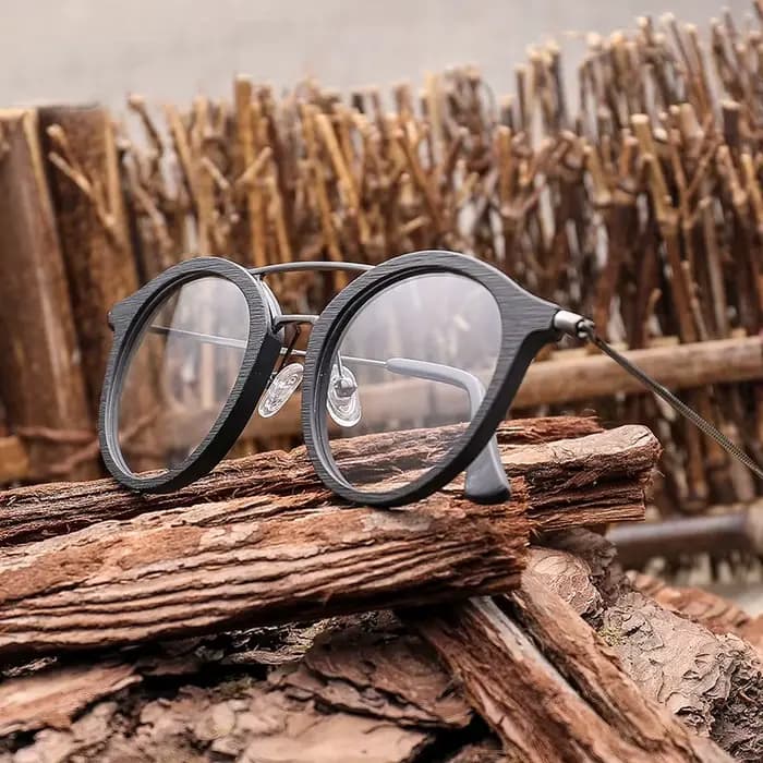 Lunettes optiques à Grain de bois pour hommes et femmes
