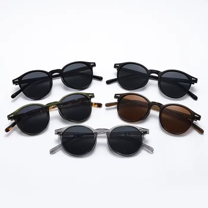Marque de mode Vintage lunettes de soleil rondes 2025 femmes de luxe concepteur petites