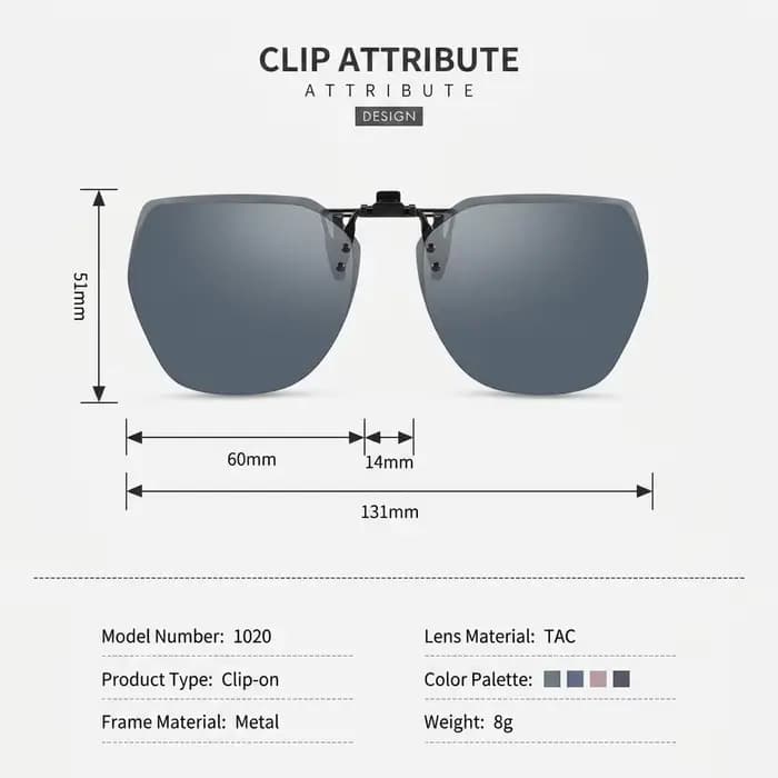 KLASSNUM Lunettes de soleil polarisées à clipser