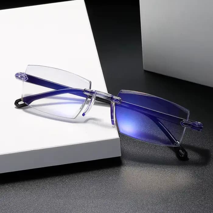 Lunettes de lecture 0 -1.0 à-4.0 myopie Glasse sans monture Anti lumière bleue hommes