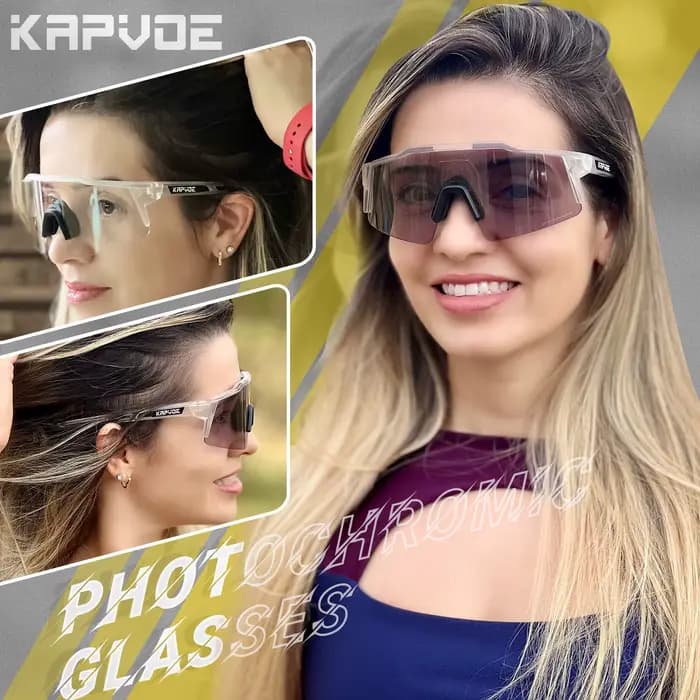 Kapvoe-Lunettes de soleil photochromiques de cyclisme pour hommes et femmes