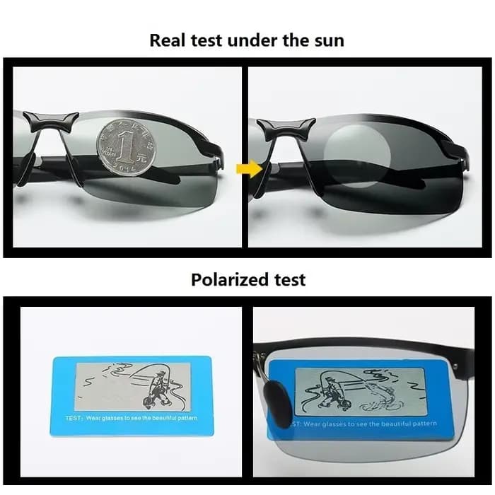 Lunettes de soleil polarisées photochromiques pour hommes