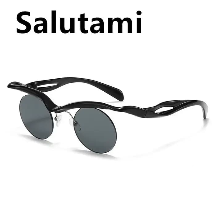 Lunettes de soleil rondes sans monture pour femmes