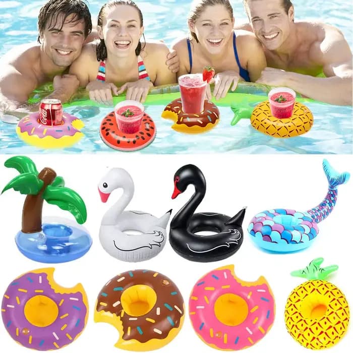 Porte-boisson gonflable en PVC pour piscine, porte-gobelet à flotteur, sous-verre de Bar pour fête, bouteille de boisson, jouets pour enfants