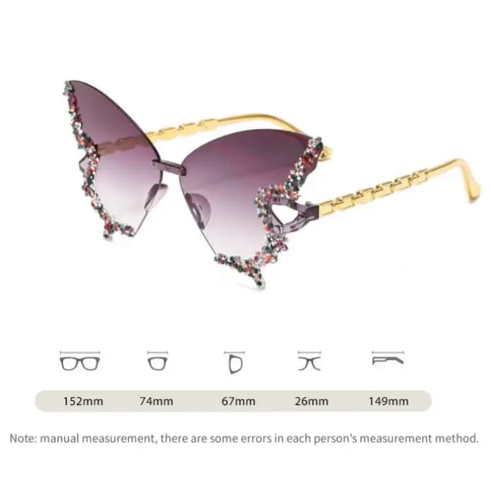 Lunettes de soleil papillon œil de chat
