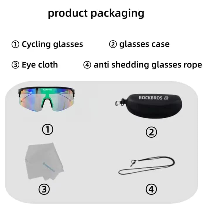 Lunettes de sport colorées et résistantes au vent ROCKBROS tout-en-un, lunettes de soleil anti-éblouissement pour sports de plein air, alpinisme et randonnée