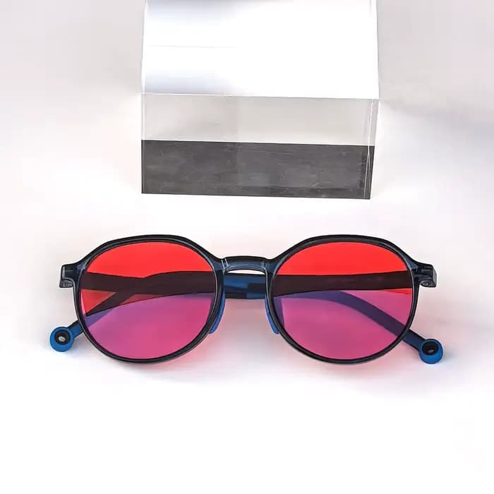 Lunettes à lentilles orange pour enfants, verres rouges pour garçons et filles, filtre de lumière bleue, lunettes de jeu, blocage de la lumière bleue, dioptrie personnalisée