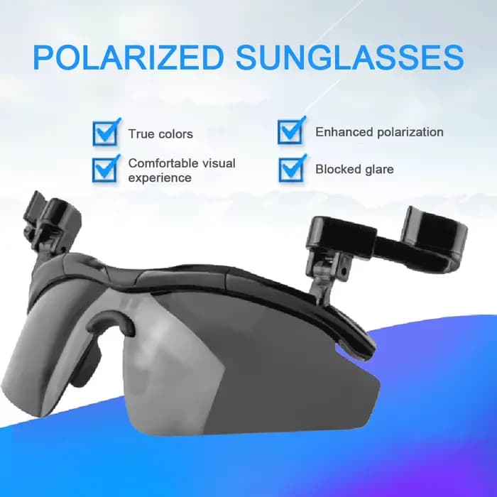 Lunettes de soleil réglables avec pince à chapeau
