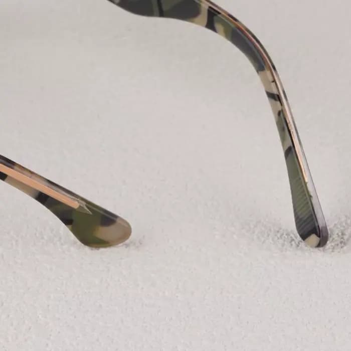 Lunettes de soleil ovales en acétate de champagne pour hommes et femmes