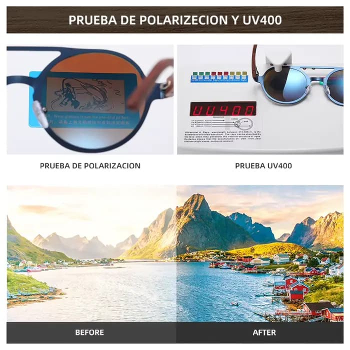 Lunettes de soleil classiques en bois et bambou