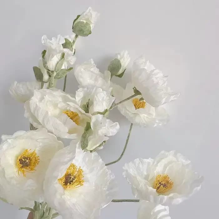 Grand vase de coquelicot à fleurs artificielles, 105cm, pour salle de mariage, décoration de maison, matériel pour photo, présentoir