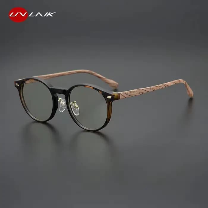 Monture de lunettes rétro en bois