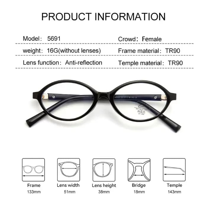EYORA Vintage ovale lunettes de lecture femmes Anti rayon bleu