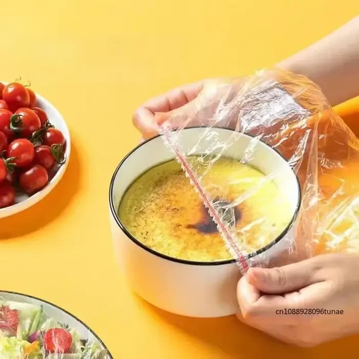 Sacs de conservation des aliments colorés pour réfrigérateur, 100 pièces, sac d'emballage de qualité alimentaire, Film alimentaire réutilisable pour cuisine, enveloppe transparente