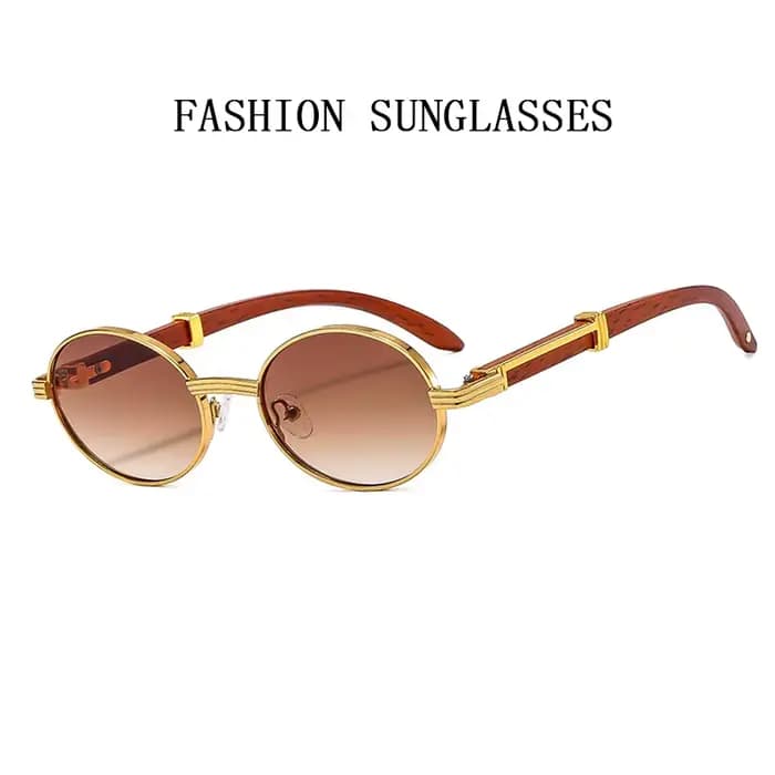 Lunettes de soleil de mode en bois femmes Vintage Oculos