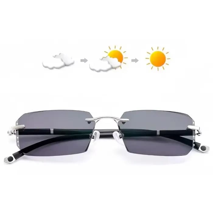 Lunettes de lecture photochromiques sans bords pour hommes et femmes