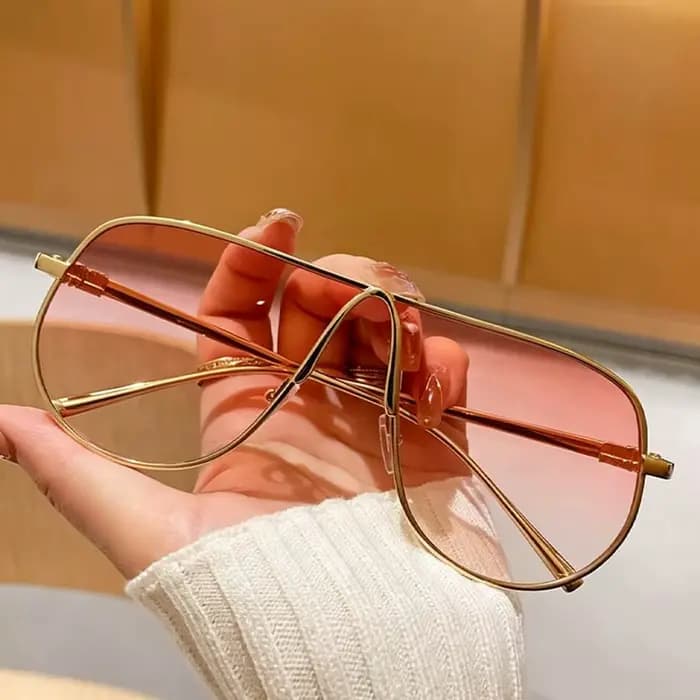 Lunettes de soleil unisexes de style aviateur avec verres dégradés de haute qualité