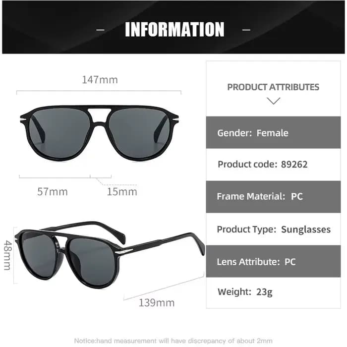 Lunettes de soleil pilote bleues à double pont