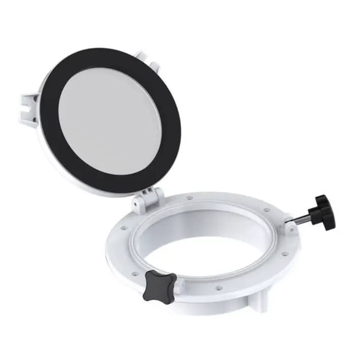 Hublot rond 21/26 cm en verre trempé pour bateau, yacht, camping-car, ouverture de hublot marin