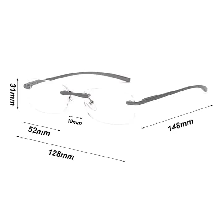 Lunettes Anti-bleu sans bords pour hommes