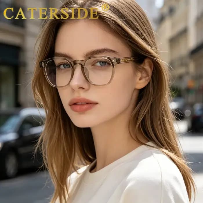 Caterside Nouvelles Lunettes Carrées Plates pour Hommes et Femmes
