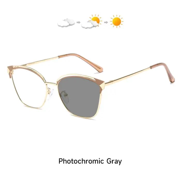 Nouvelle mode photochromique Anti lumière bleue lunettes femmes oeil de chat Lentes Oculos femme